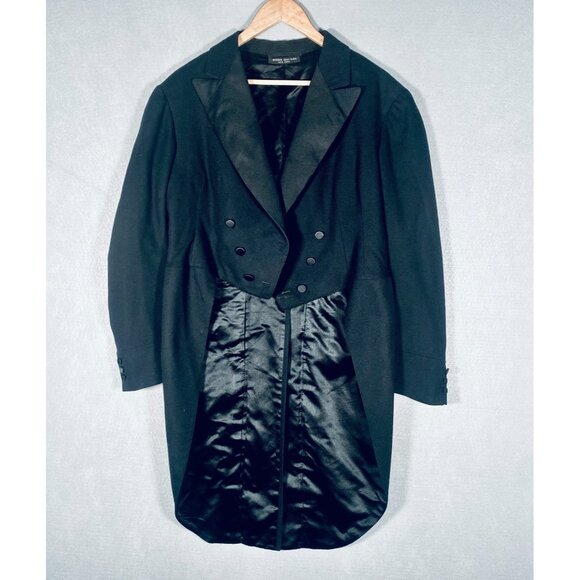 Vintage Brooks Brothers Jacket Mens 40 Black Wool Double Breasted Coat Circus - Picture 1 of 14